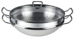 Fissler Panvica WOK nerezová so sklenenou pokrievkou - O 36 cm - Nanjing -