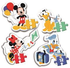 Clementoni Moje prvé puzzle Myšiak Mickey 4v1 (3,6,9,12 dielikov)