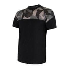 Sensor Tričko krátke pánske MERINO IMPRESS čierne/camo - XL