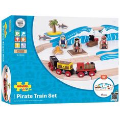 Bigjigs Rail Drevená vláčikodráha piráti