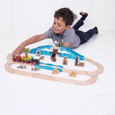 Bigjigs Rail Drevená vláčikodráha piráti