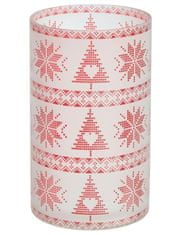 Yankee Candle svietnik Red Nordic Frosted Glass 201x119mm