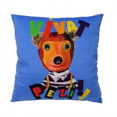 Kasperl & Pezi: Vankúš 30x30 cm - Vivat Pezi / modrý