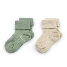 KipKep detské ponožky Stay-on-Socks 0-6m 2páry Calming Green