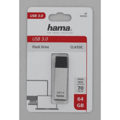 FlashPen Classic, USB 3.0, 64 GB, 40 MB/s, strieborný