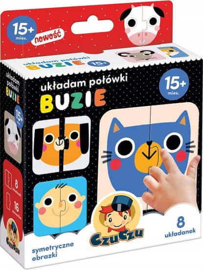 CzuCzu Puzzle dvojice Zvieracie hlavičky 16 dielikov