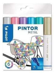 Pilot Pintor Medium Súprava akrylových popisovačov 1,5-2,2mm - Metal 6 ks