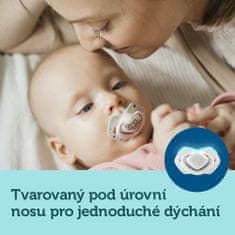 Canpol babies Set symetrických silikónových cumlíkov Light touch 18m+ Sleepy koala modrý