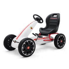 MILLY MALLY Detská šliapacia motokára Go-kart Milly Mally Abarth biela 