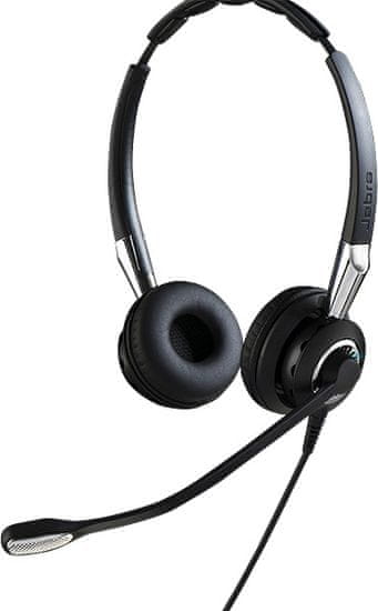 Jabra BIZ 2400 II/Stereo/QD/Drôt/Čierna-strieborná