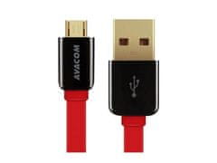 Avacom MIC-40R kábel USB - Micro USB, 40cm, červená