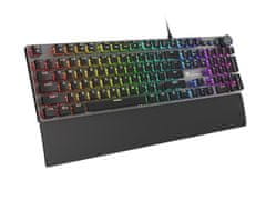 Genesis herná mechanická klávesnica THOR 400/RGB/Kailh Red/Drôtová USB/US layout/Čierna