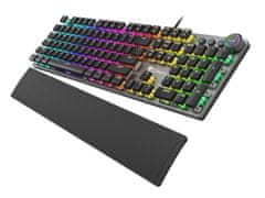 Genesis herná mechanická klávesnica THOR 400/RGB/Kailh Red/Drôtová USB/US layout/Čierna