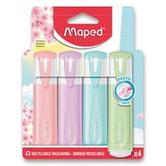 Maped Zvýrazňovač Fluo Peps Pastel 4 ks, mix farieb