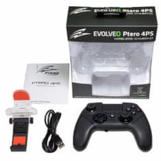 Evolveo Ptero 4PS, bezdrôtový gamepad pre PC, PlayStation 4, iOS a Android