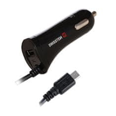 SWISSTEN CAR CHARGER MICRO USB a USB 2,4A POWER