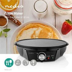 Nedis FCCM120FBK30 - Platňa na Palacinky Crepe | 30 cm | Čierna