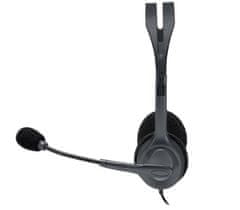 Logitech Headset Stereo H111/ drôtové slúchadlá + mikrofón/ 3,5 mm jack/ šedá