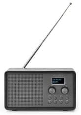 Nedis stolné rádio/ DAB+/ FM/ 1.3 "/ napájanie z batérie/ digitálny/ 4.5 W/ budík/ čierne