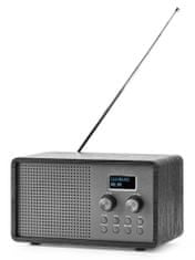 Nedis stolné rádio/ DAB+/ FM/ 1.3 "/ napájanie z batérie/ digitálny/ 4.5 W/ budík/ čierne