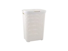 CURVER Kôš na špinavú bielizeň RATTAN 60l 45x34x62cm plastový, KRÉM