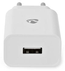 Nedis sieťová nabíjačka/ USB-C/ 2.4 A/ 5.0 VDC/ biela/ kábel 1m