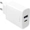 FIXED Adapter, USB-C, USB, 30W, biely