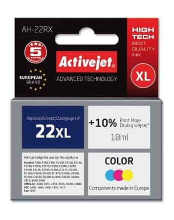 ActiveJet atrament HP 9352 Col ref. no22, 18 ml AH-22RX