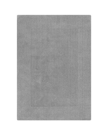 Flair Kusový ručne tkaný koberec Tuscany Textured Wool Border Grey Marl