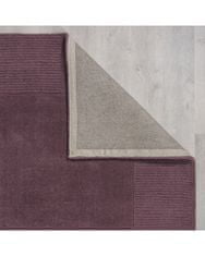 Flair Kusový ručne tkaný koberec Tuscany Textured Wool Border Purple 120x170