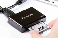 Transcend USB 3.1 (Gen 1) čítačka pamäťových kariet, čierna CFast 2.0/CFast 1.1/CFast 1.0