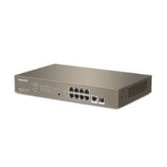 Tenda TEG5310P-8-150W Gigabit L3 PoE+ Switch 130W, 8x 1Gb/s PoE+, 2x RJ45/SFP, STP, IGMP, VLAN, Rack