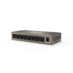 Tenda TEG1008M 8-port Gigabit Switch, 8x 10/100/1000 Mb/s, Fanless, MAC 4K, napájanie AC/DC, aj na stenu