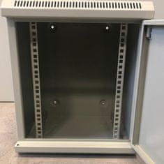 DATACOM 10" rack jednodielny 9U/280 šedý plech.dv.