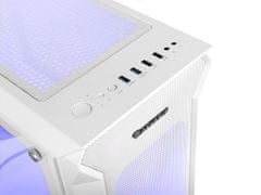 Genesis Počítačová skriňa IRID 505 ARGB WHITE MIDI TOWER (USB 3.0), 4x 120mm ventilátory