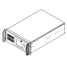 DATACOM 19" Case IPC 4U/585mm Čierny bez PSU