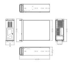 DATACOM 19" Case IPC 4U/585mm sivý bez PSU