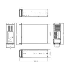 DATACOM 19" Case IPC 4U/585mm Čierny bez PSU