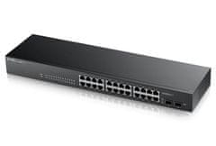 Zyxel GS1900-24 v2, 24-port GbE L2 Smart Switch, rackmount, fanless