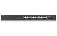 Zyxel GS1900-24 v2, 24-port GbE L2 Smart Switch, rackmount, fanless