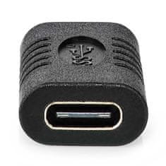 Nedis USB adaptér/ USB 3.2 Gen 2/ USB-C zásuvka/ USB-C zásuvka/ 10 Gbps/ čierny