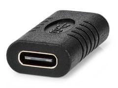 Nedis USB adaptér/ USB 3.2 Gen 2/ USB-C zásuvka/ USB-C zásuvka/ 10 Gbps/ čierny