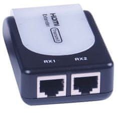 PremiumCord HDMI extender na 60m cez 2x Cat5e