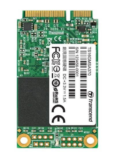 Transcend MSA370 16 GB SSD disk mSATA, SATA III (MLC)