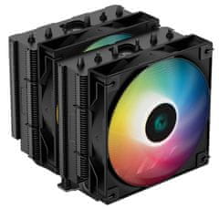 DEEPCOOL chladič AG620 BK ARGB / 2x 120mm fan / 6x heatpipes / PWM / pre Intel aj AMD / čierny