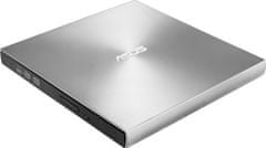 ASUS DVD ZenDrive SDRW-08U9M-U SILVER, External Slim DVD-RW, USB Type-C/Type-A, M-DISC