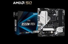 ASRock MB B550M PRO4 (AM4, amd B550, 4xDDR4 4733, 6xSATA3, 7.1, VGA+HDMI +DPort, M.2, USB3.2, mATX)