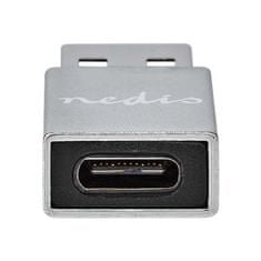 Nedis PROFIGOLD USB-A/USB 3.2 Gen 1 adaptér/ USB-A zástrčka - USB-C zásuvka/ hliník/ strieborný/ BOX