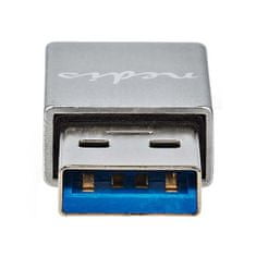 Nedis PROFIGOLD USB-A/USB 3.2 Gen 1 adaptér/ USB-A zástrčka - USB-C zásuvka/ hliník/ strieborný/ BOX
