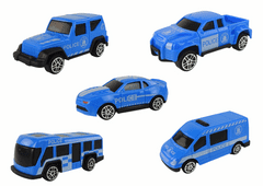 Lean-toys Policajné vozidlo Caravan Blue Set